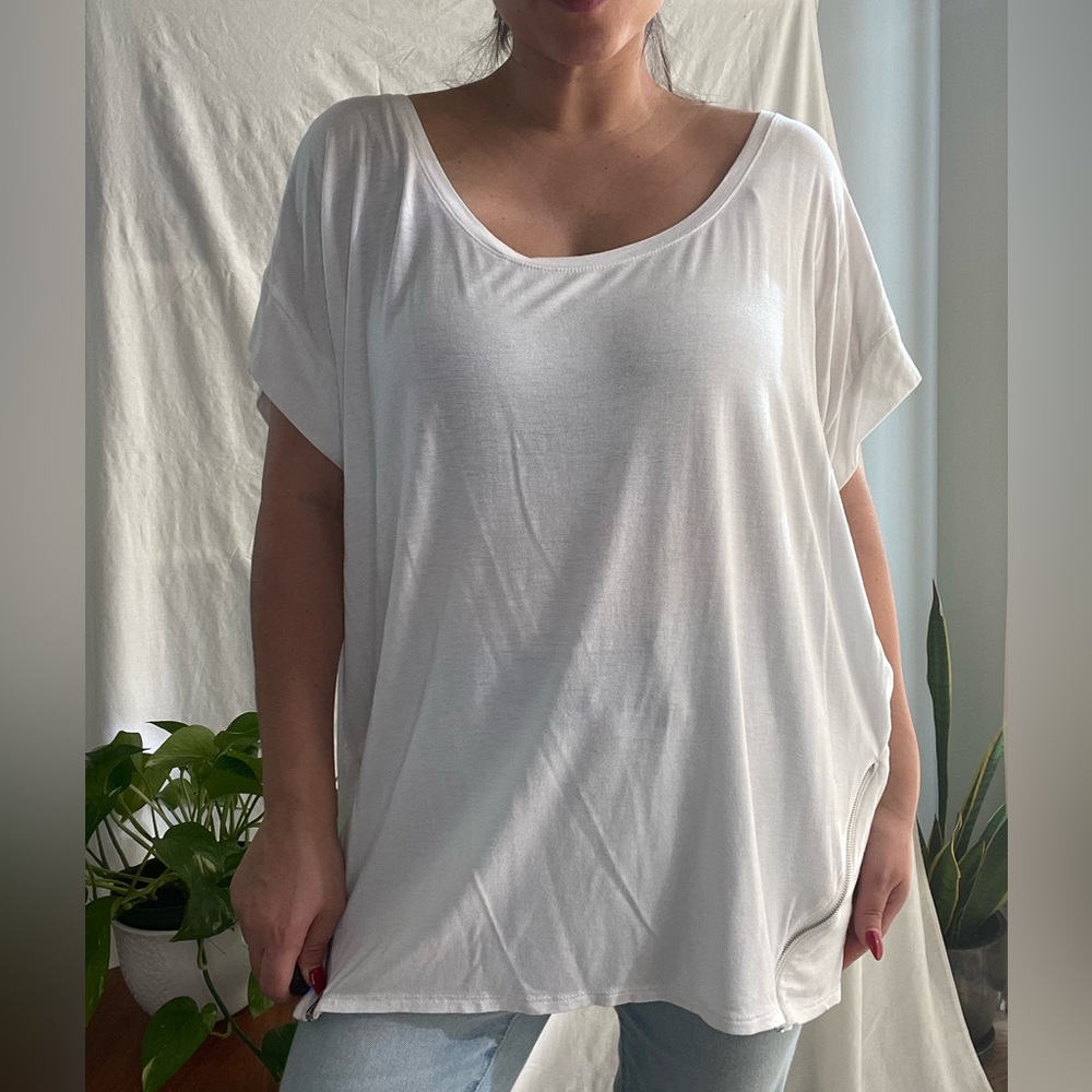 Silence and noise white shirt
